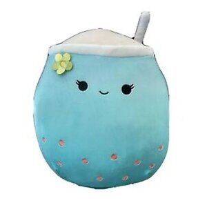 LIKE NEW, Squishmallows Jakarria The Blue Bobba Tea - retails $40